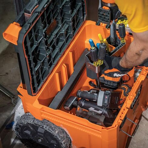 صندوق أدوات MODbox 54802 ميجا بايت من Klein Tools، نظام تخزين أدوات معياري مع تركيب جانبي، عجلات مطاطية 10 بوصة، مقبض قابل للإزالة in Saudi Arabia