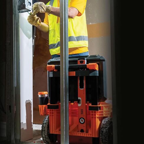 صندوق أدوات MODbox 54802 ميجا بايت من Klein Tools، نظام تخزين أدوات معياري مع تركيب جانبي، عجلات مطاطية 10 بوصة، مقبض قابل للإزالة in Saudi Arabia