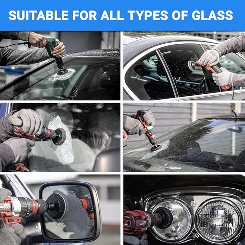 Glass Polish 21005 DIY Windshield Polishing Kit for Electric Drills - Restore Clarity to Windshields and Auto Glass Surfaces in Saudi Arabia