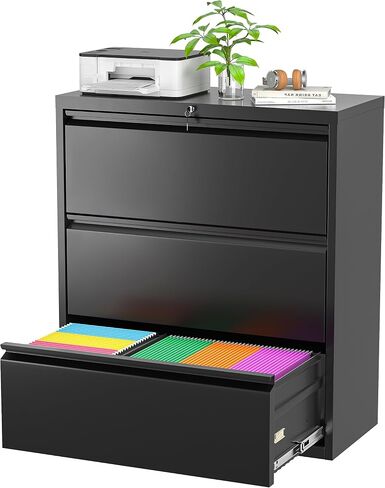 Superday Metal Lateral File Cabinet, 2 Drawer File Cabinet, White Filing Cabinets with Lock, Filing Cabinets for Home Office/Legal/Letter/A4, Home Office Furniture for Hanging File in Saudi Arabia
