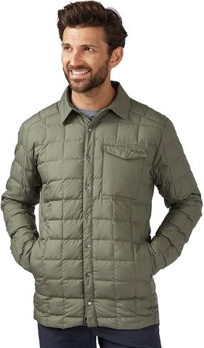 RAB Men’s Downtime Shirt Down Insulated Button-Down Jacket for Hiking, Camping & Casual Use in Saudi Arabia