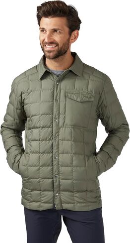 RAB Men’s Downtime Shirt Down Insulated Button-Down Jacket for Hiking, Camping & Casual Use in Saudi Arabia