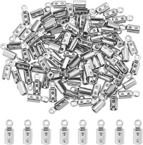 UniCraftale حوالي 100pcs قابلة للطي ينتهي الصعود نهايات الطية على الأطراف السلك 2.5 مم الداخلية DIA TERMINATORS CLAMP CLAMP TIPS مجوهر in Kuwait