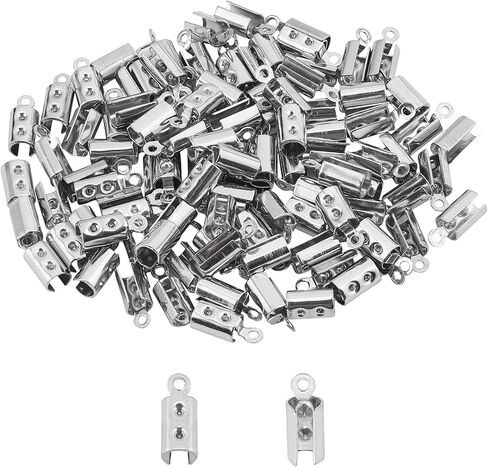 UniCraftale حوالي 100pcs قابلة للطي ينتهي الصعود نهايات الطية على الأطراف السلك 2.5 مم الداخلية DIA TERMINATORS CLAMP CLAMP TIPS مجوهر in Kuwait