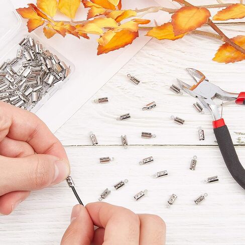 UniCraftale حوالي 100pcs قابلة للطي ينتهي الصعود نهايات الطية على الأطراف السلك 2.5 مم الداخلية DIA TERMINATORS CLAMP CLAMP TIPS مجوهر in Kuwait