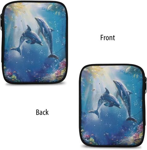 Kathyboom Empty Crochet Hook Case Dolphins Portable Crochet Hook Organizer with Slots Crochet Needles Bag for Crochet Lovers, Crochet Kit for Beginners in Saudi Arabia
