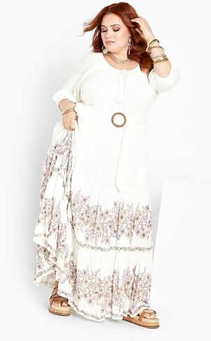 Aveology womens Avenue Plus Size Maxi Angel Tiered Dress in Saudi Arabia
