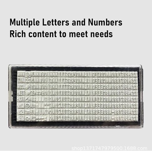 Press Type Stamper Kit with Black Ink, Numbers, and Symbols Template, Portable Stamper Kit for Office, School, Home with Compact Design, ABS Material Casing for Dates, Numbers in Saudi Arabia