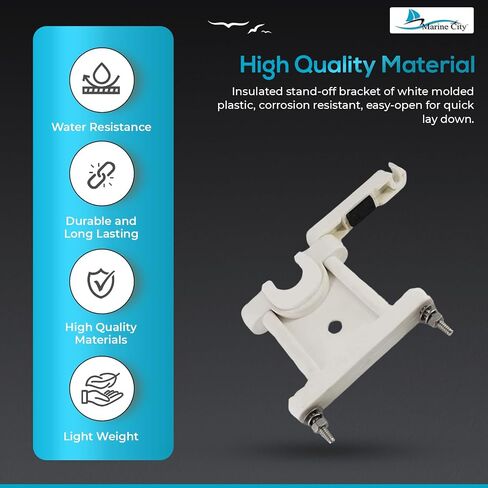 MARINE CITY Adjustable Stand-Off Extension with 304 Stainless Steel Tube Bar Nylon Base for Marine Yacht Boat (1 Pcs) in Saudi Arabia