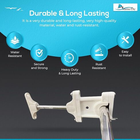 MARINE CITY Adjustable Stand-Off Extension with 304 Stainless Steel Tube Bar Nylon Base for Marine Yacht Boat (1 Pcs) in Saudi Arabia