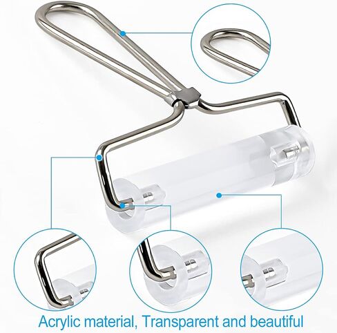 Acrylic Roller, Ideal for Anti Skid Tape Construction Tools, Clay Rolling Pin and Stamping Tools (4-Inch, Clear) in Saudi Arabia