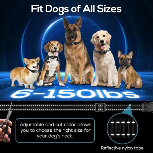 Bark Collar, 2 Pack Smart Dog Bark Collar for Large Medium Small Dogs, Anti Barking Device for Dogs Training Collar with Beep Vibration Harmless Shock, 5 Adjustable Sensitivity (Black) in Saudi Arabia