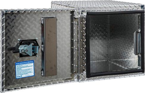 Buyers Products 1705201 Aluminum Underbody Truck Box, 18 x 18 x 18 Inch, Silver Diamond Tread Truck Tool Box W/ Locking Barn Door Closure, Made in the USA, Vehicle Tool Box for Storage & Organization in Saudi Arabia
