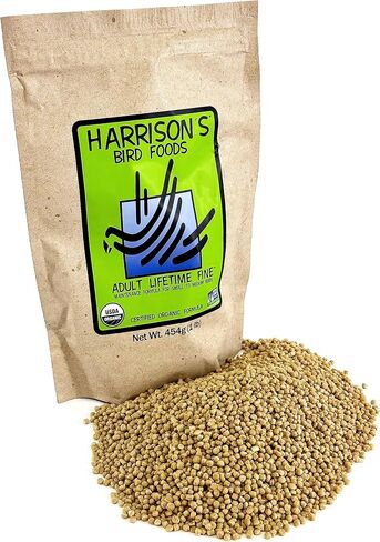 Harrison's Bird Foods Bird Food Adult Lifetime Fine Certified Organic Non-GMO Formula Bird Food 1lb in Kuwait
