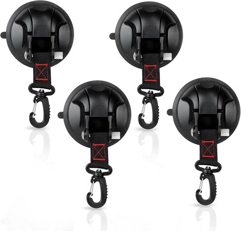 Vashly 2Pcs Upgraded Suction Cup Hooks,Heavy Duty Suction Cups with 360 °rotatable Hooks,Strong Vacuum Suction Cups with Hooks for Shower Wall,Car Awning Boat Camping Window Glass in Saudi Arabia