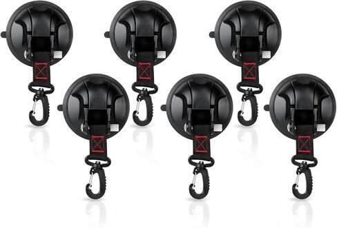 Vashly قطعتان من خطافات كأس الشفط المطورة، أكواب شفط شديدة التحمل مع خطافات قابلة للدوران 360 درجة، أكواب شفط قوية مع خطافات لجدار الدش، زجاج نافذة للتخييم والقوارب في السيارة in Kuwait