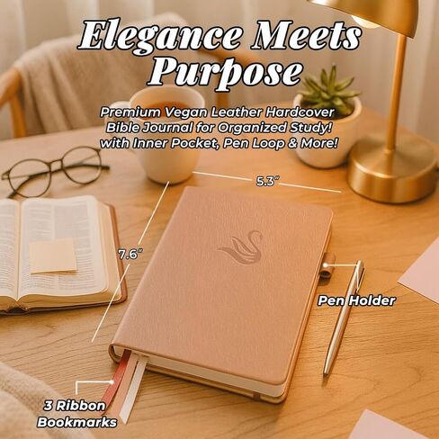 Bible Study Journal for Women – Guided Christian Notebook with Bible Reading Tracker, Prayer Prompts, Church Notes & Bible Study Supplies, Bible Journaling Kit, Beautiful Faith Gift for Her in Kuwait