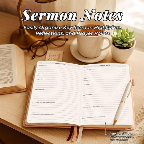 Bible Study Journal for Women – Guided Christian Notebook with Bible Reading Tracker, Prayer Prompts, Church Notes & Bible Study Supplies, Bible Journaling Kit, Beautiful Faith Gift for Her in Kuwait