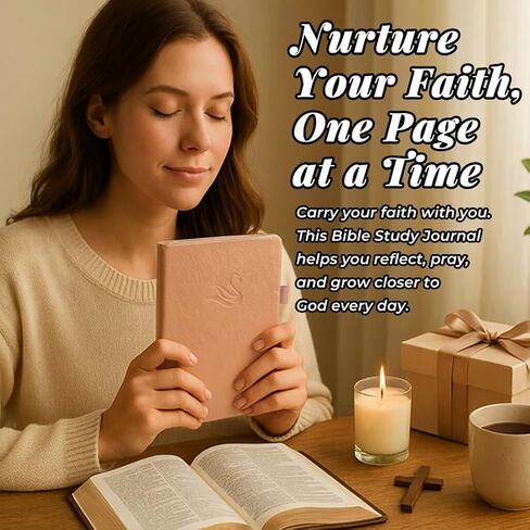 Bible Study Journal for Women – Guided Christian Notebook with Bible Reading Tracker, Prayer Prompts, Church Notes & Bible Study Supplies, Bible Journaling Kit, Beautiful Faith Gift for Her in Kuwait