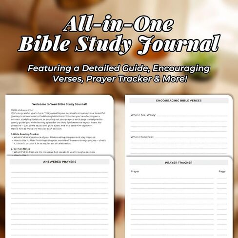 Bible Study Journal for Women – Guided Christian Notebook with Bible Reading Tracker, Prayer Prompts, Church Notes & Bible Study Supplies, Bible Journaling Kit, Beautiful Faith Gift for Her in Kuwait