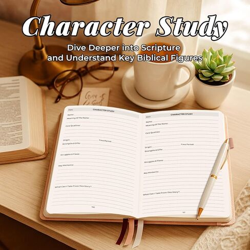 Bible Study Journal for Women – Guided Christian Notebook with Bible Reading Tracker, Prayer Prompts, Church Notes & Bible Study Supplies, Bible Journaling Kit, Beautiful Faith Gift for Her in Kuwait
