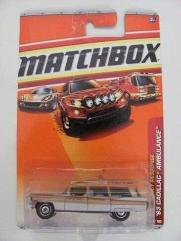 Matchbox 2010 Emergency Response 55 of 100 (Gold Over White) '63 Cadillac Ambulance in Saudi Arabia