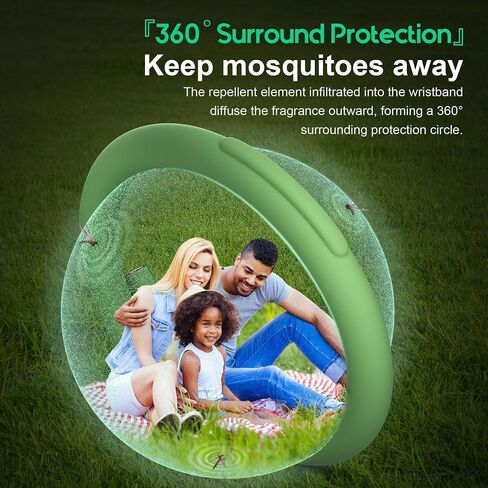 Mosquito Repellent Bracelets, 1 Pack Repellent Wristbands for Adults and Kids, DEET-Free (10 Replacement Cores - Black) in Saudi Arabia