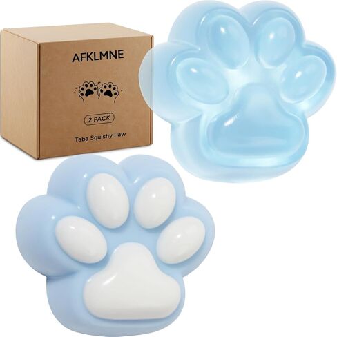 2 حزمة Taba Squishy Cat Paw Toys Sensory Toys البالغين ، لعبة الضغط على الإجهاد القلق ، لعبة Kawaii squishy لينة للمكتب ، المدرسة (الأزرق) in Kuwait