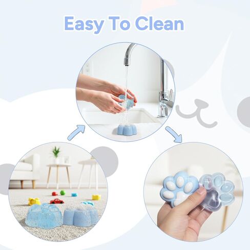 2 حزمة Taba Squishy Cat Paw Toys Sensory Toys البالغين ، لعبة الضغط على الإجهاد القلق ، لعبة Kawaii squishy لينة للمكتب ، المدرسة (الأزرق) in Kuwait
