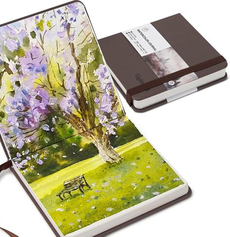 مجلة ألوان مائية مربعة Lightwish ، 100 ٪ Cotton Cold Press Praintbook Paperbook 7.48 "× 7.48" ، 20 ورقة (140 رطل/300 جرام) ، خالية من الأحماض للألوان المائية ، الغواش ، الأكريليكات in Saudi Arabia