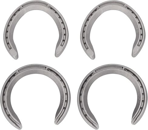 Cyrank 4 Pieces Horseshoes, Aluminium Alloy Horseshoe Kit Horse Riding Tool Equipment Accessories for Indoor Outdoor Shoes Sets (Type 5(8.3 X 8.3 X 3.5in)) in Saudi Arabia