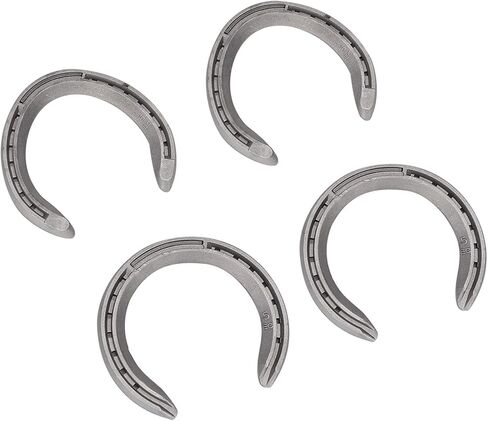 Cyrank 4 Pieces Horseshoes, Aluminium Alloy Horseshoe Kit Horse Riding Tool Equipment Accessories for Indoor Outdoor Shoes Sets (Type 5(8.3 X 8.3 X 3.5in)) in Saudi Arabia