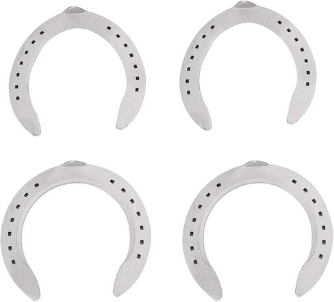 Cyrank 4 Pieces Horseshoes, Aluminium Alloy Horseshoe Kit Horse Riding Tool Equipment Accessories for Indoor Outdoor Shoes Sets (Type 5(8.3 X 8.3 X 3.5in)) in Saudi Arabia