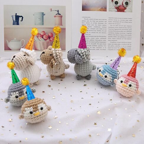 30 أو 100 pcs قبعات الحفلات الصغيرة لأشكال الحيوانات ألعاب صغيرة بريق مخروط عيد ميلاد مع بوم بومس in Kuwait