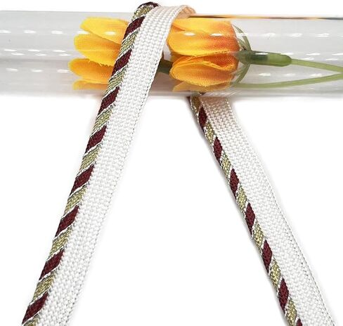 Yalulu 20 Yards Piping Bias Tape, Upholstery Piping Trim Piping Cord Trim, Piping Trim for Sewing, Home Decor Upholstery (Black-BN) in Saudi Arabia
