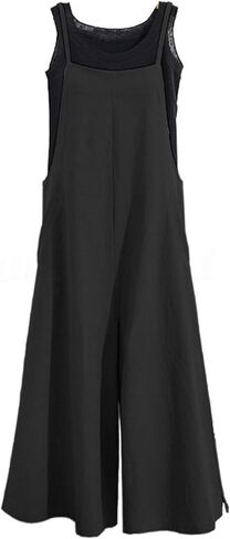 KMAZN المرأة عارضة فضفاض طويلة القطن مريلة وزرات فضفاض الكتان زائد حجم حللا روال واسعة الساق CPSF-002 in Kuwait