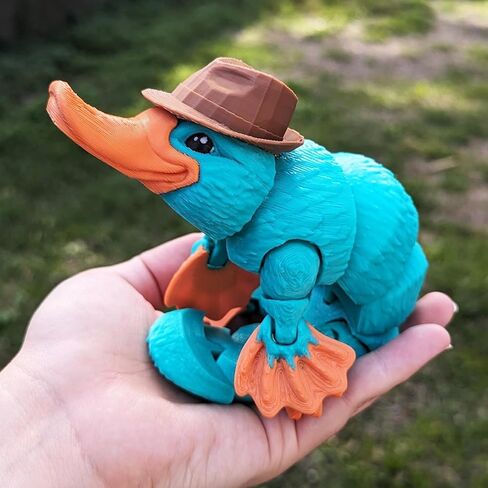 3D Printed Articulated Platypus, Flexible Dynamic Animals Toys,Easter Basket Stuffers Prefilled Easter Egg Fillers, Adults Fidget Toys for Autism ADHD (Small-6Inch) in Kuwait
