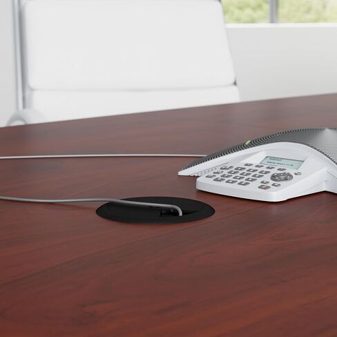 Bush Business Furniture BBF Office Conference Table with Metal Base, Boardroom Meeting Space for 6 Users, 72W x 32D, Hansen Cherry in Saudi Arabia