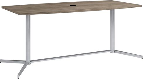 Bush Business Furniture BBF Office Conference Table with Metal Base, Boardroom Meeting Space for 6 Users, 72W x 32D, Hansen Cherry in Saudi Arabia