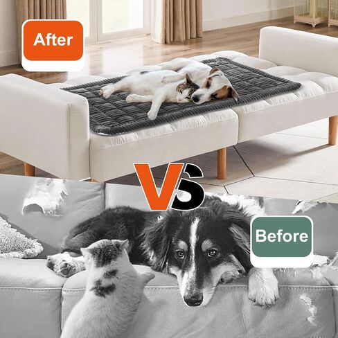 Non-Slip Dog Bed Mat for Car, Backseat Pet Bed Mat, Fuzzy Dog Seat Cover for Car Back Seat Soft and Comfortable, Backseat Extender Pet Blanket for SUV & Truck (23.6 x 51.2 Inch, Grey) in Saudi Arabia
