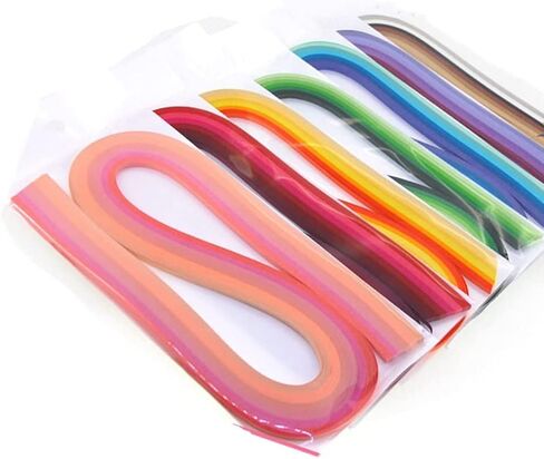 Multi-Color Paper Quilling Strips Set for Beginner 42 Colors 7 Packs 54cm Length Gradient Rainbow Filigree Quilling Paper (Width 5mm-0.2inch) in Saudi Arabia