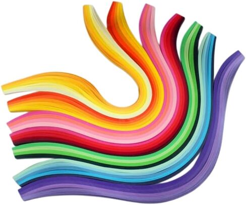 Multi-Color Paper Quilling Strips Set for Beginner 42 Colors 7 Packs 54cm Length Gradient Rainbow Filigree Quilling Paper (Width 5mm-0.2inch) in Saudi Arabia