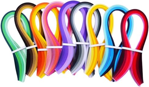 Multi-Color Paper Quilling Strips Set for Beginner 42 Colors 7 Packs 54cm Length Gradient Rainbow Filigree Quilling Paper (Width 5mm-0.2inch) in Saudi Arabia