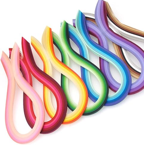 Multi-Color Paper Quilling Strips Set for Beginner 42 Colors 7 Packs 54cm Length Gradient Rainbow Filigree Quilling Paper (Width 5mm-0.2inch) in Saudi Arabia