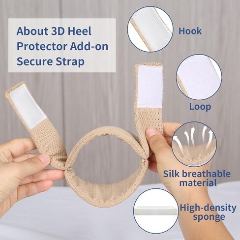Ehucon 3D Heel Protector for Pressure Sores,Ankle Pillow for Elderly or Bedridden Patients, Heel Cushion for Bed Sores,Foot Elevation Pillow to Relief Heel Pain from Ulcers and Sores in Saudi Arabia