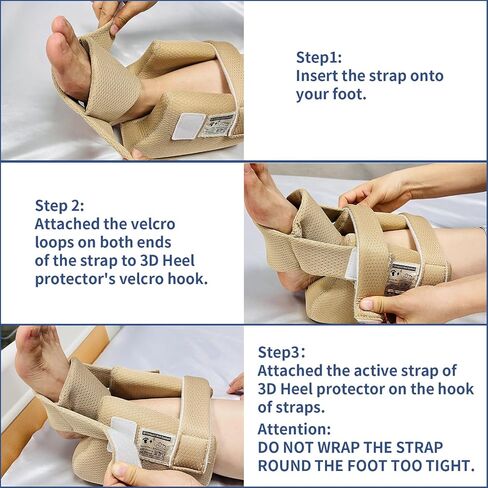 Ehucon 3D Heel Protector for Pressure Sores,Ankle Pillow for Elderly or Bedridden Patients, Heel Cushion for Bed Sores,Foot Elevation Pillow to Relief Heel Pain from Ulcers and Sores in Saudi Arabia