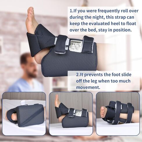 Ehucon 3D Heel Protector for Pressure Sores,Ankle Pillow for Elderly or Bedridden Patients, Heel Cushion for Bed Sores,Foot Elevation Pillow to Relief Heel Pain from Ulcers and Sores in Saudi Arabia