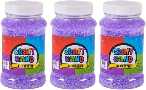 The Dreidel Company Craft Sand Art for Kids, Sand Play DIY Drawing, Messy Play, Sensory, Sand Decorations, 22 Oz, Red (3-Pack) (Purple, 3-Pack) in Saudi Arabia