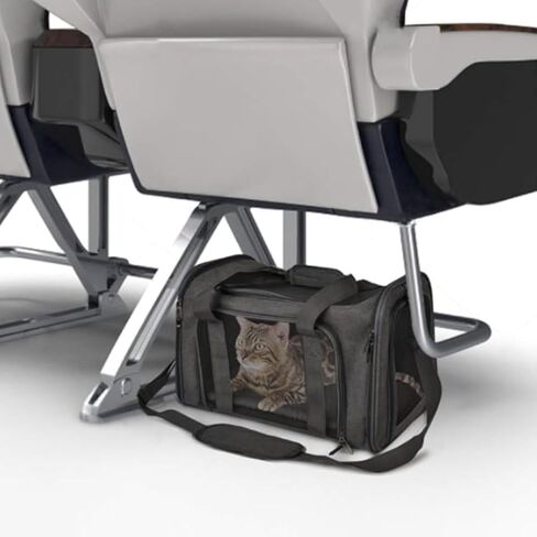 Pet Carrier with Two Entrances – Top & Side Opening Soft-Sided Travel Carrier for Cats & Small Dogs up to 25 lbs – Airline Approved, Mesh Ventilation, Removable Pad & Shoulder Strap in Saudi Arabia