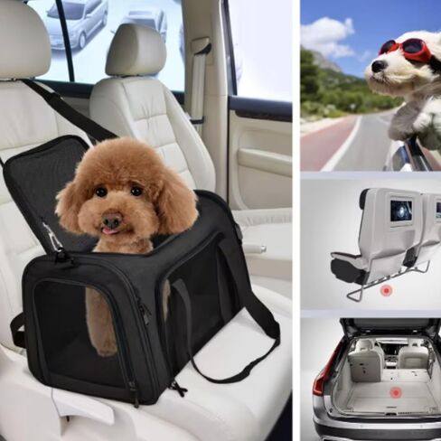 Pet Carrier with Two Entrances – Top & Side Opening Soft-Sided Travel Carrier for Cats & Small Dogs up to 25 lbs – Airline Approved, Mesh Ventilation, Removable Pad & Shoulder Strap in Saudi Arabia